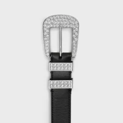 MEDIUM MARCO BELT WITH STRASS in VINTAGE CALFSKIN