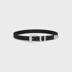 MEDIUM MARCO BELT WITH STRASS in VINTAGE CALFSKIN