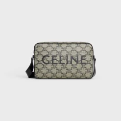 Medium Messenger Bag in TRIOMPHE CANVAS WITH CELINE PRINT