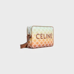 Medium Messenger Bag in TRIOMPHE CANVAS SUNSET AND CALFSKIN