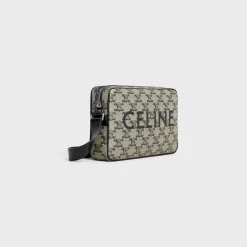 Medium Messenger Bag in TRIOMPHE CANVAS WITH CELINE PRINT