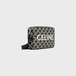 Medium Messenger Bag in Triomphe canvas two-tone with Celine print