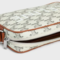Medium Messenger Bag in Triomphe Canvas with Celine print