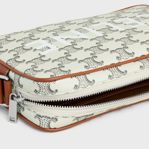 Medium Messenger Bag in Triomphe Canvas with Celine print
