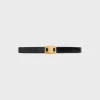 MEDIUM REVERSIBLE FRAMED TRIOMPHE BELT in TAURILLON AND NATURAL CALFSKIN