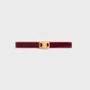 MEDIUM REVERSIBLE FRAMED TRIOMPHE BELT in TAURILLON AND NATURAL CALFSKIN