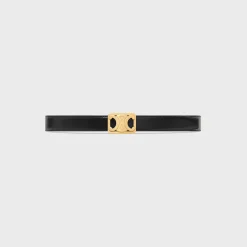 MEDIUM REVERSIBLE FRAMED TRIOMPHE BELT in TAURILLON AND NATURAL CALFSKIN
