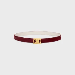 MEDIUM REVERSIBLE FRAMED TRIOMPHE BELT in TAURILLON AND NATURAL CALFSKIN