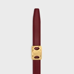 MEDIUM REVERSIBLE FRAMED TRIOMPHE BELT in TAURILLON AND NATURAL CALFSKIN
