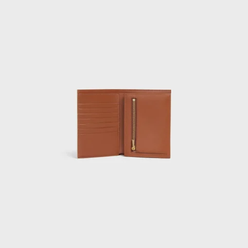 Medium strap wallet in Triomphe Canvas and Lambskin