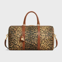 Medium Travel Bag in Celine canvas with leopard print