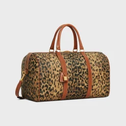 Medium Travel Bag in Celine canvas with leopard print