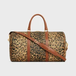 Medium Travel Bag in Celine canvas with leopard print