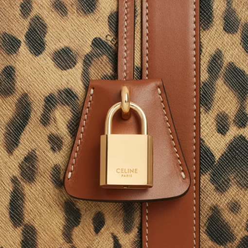 Medium Travel Bag in Celine canvas with leopard print