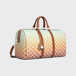 Medium Travel Bag in TRIOMPHE CANVAS SUNSET AND CALFSKIN
