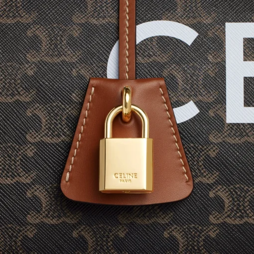 Medium Travel Bag in Triomphe Canvas with Celine Print