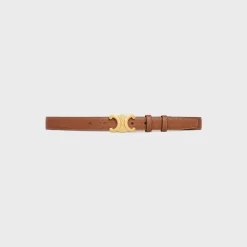 Medium Triomphe Belt in Natural calfskin with triomphe embossed