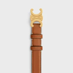Medium Triomphe Belt in Natural Calfskin