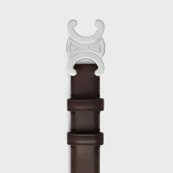 Medium Triomphe Belt in Natural Calfskin