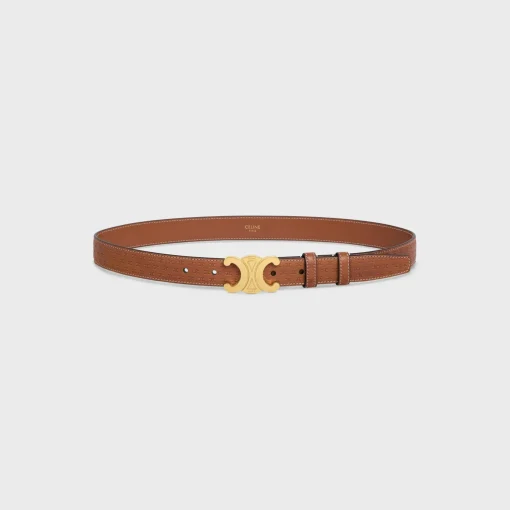 Medium Triomphe Belt in Natural calfskin with triomphe embossed