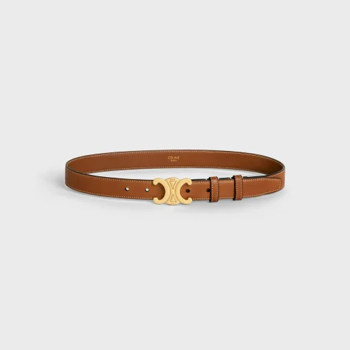 Medium Triomphe Belt in Natural Calfskin