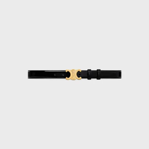 Medium Triomphe Belt in PATENT TAURILLON