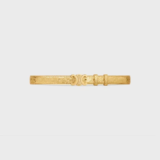 Medium Triomphe Belt in PYTHON EFFECT CALFSKIN WITH TRIOMPHE