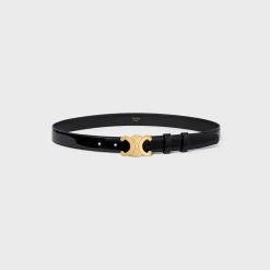 Medium Triomphe Belt in PATENT TAURILLON