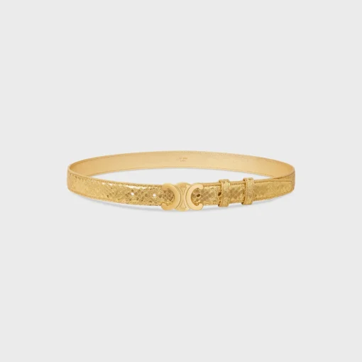 Medium Triomphe Belt in PYTHON EFFECT CALFSKIN WITH TRIOMPHE