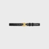 Medium Triomphe Belt in Suede Goatskin with strass