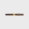 Medium Triomphe Belt in Triomphe Canvas and Calfskin