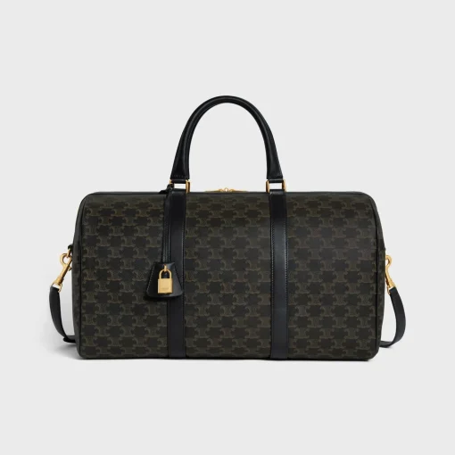 Medium Voyage Triomphe Canvas & Calfskin BLACK