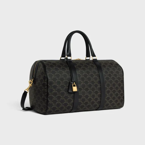 Medium Voyage Triomphe Canvas & Calfskin BLACK