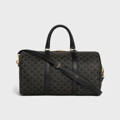 Medium Voyage Triomphe Canvas & Calfskin BLACK