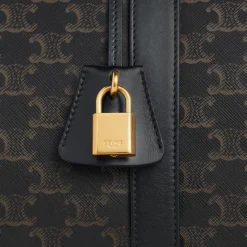 Medium Voyage Triomphe Canvas & Calfskin BLACK