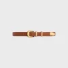 MEDIUM WESTERN BELT in Natural Calfskin