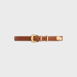 MEDIUM WESTERN BELT in Natural Calfskin