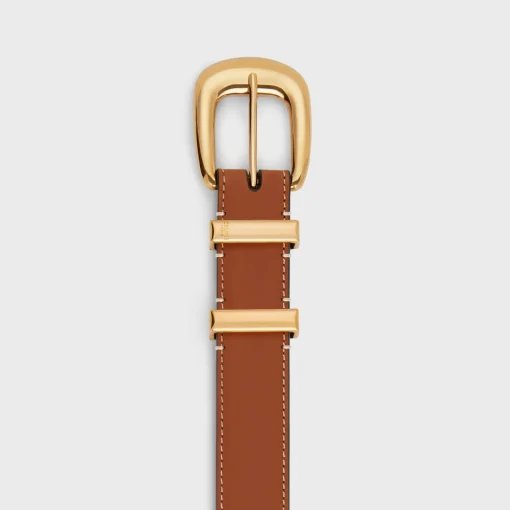 MEDIUM WESTERN BELT in Natural Calfskin