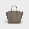 Micro Luggage handbag in drummed calfskin
