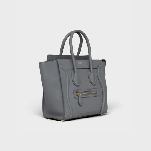 Micro Luggage handbag in baby drummed calfskin