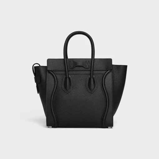 Micro Luggage handbag in drummed calfskin