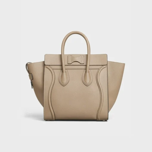 Micro Luggage handbag in drummed calfskin