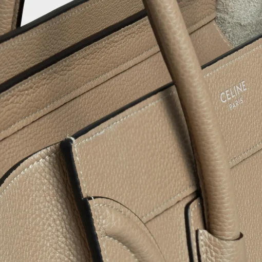 Micro Luggage handbag in drummed calfskin