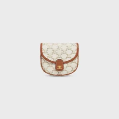 Mini Besace in Triomphe Canvas and calfskin