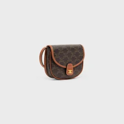 Mini Besace in Triomphe Canvas and calfskin