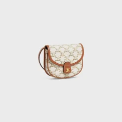 Mini Besace in Triomphe Canvas and calfskin
