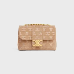 MINI CELINE VICTOIRE in SUEDE CALFSKIN WITH TRIOMPHE STRASS