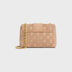MINI CELINE VICTOIRE in SUEDE CALFSKIN WITH TRIOMPHE STRASS