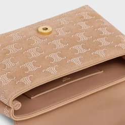 MINI CELINE VICTOIRE in SUEDE CALFSKIN WITH TRIOMPHE STRASS