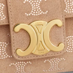 MINI CELINE VICTOIRE in SUEDE CALFSKIN WITH TRIOMPHE STRASS
